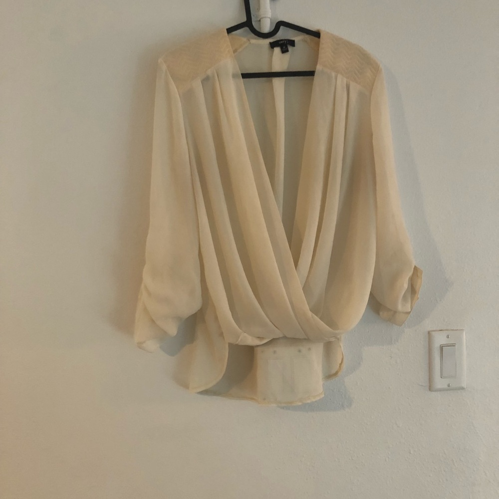 Very J off white blouse size medium
